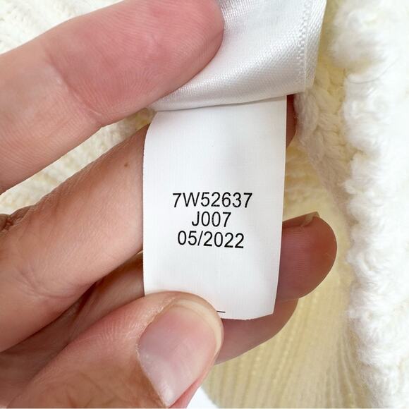 Lucky Brand Cable Knit Zip Henley Mock Neck Sweater Egret Ivory S Fishermancore - Picture 14 of 14